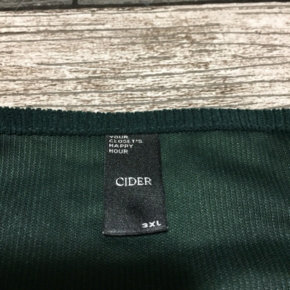 Cider Dress Women’s 3XL Forest Green Corduroy Mini Long Sleeve - Picture 7 of 7